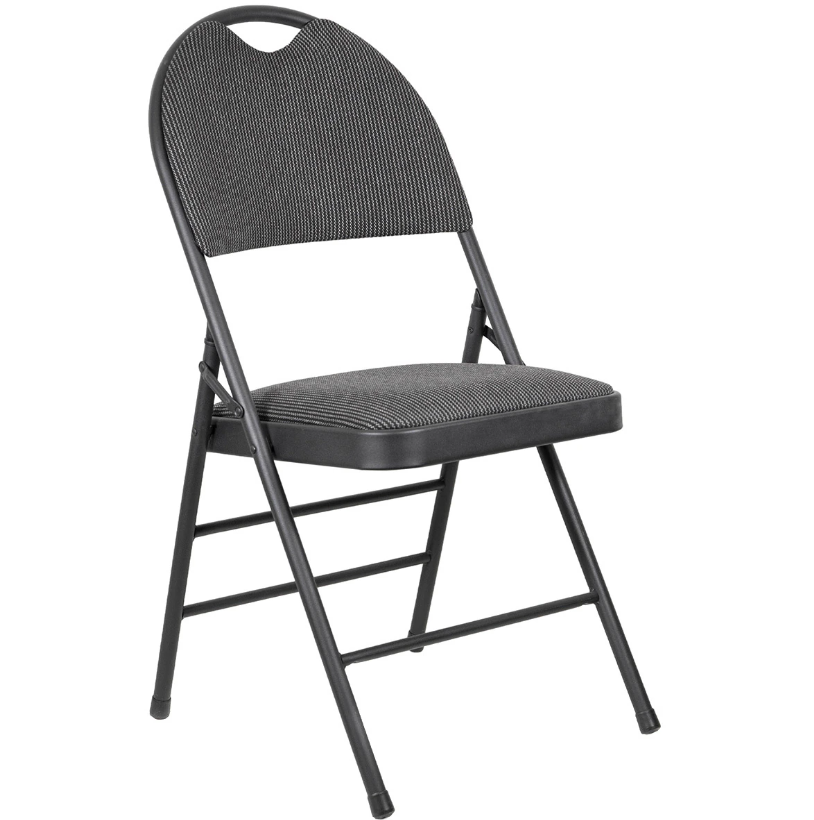 Black Padded Folding Chair Rental Saskatoon