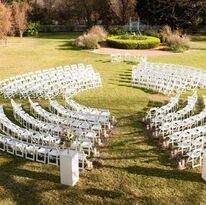 Circular wedding ceremony seating YXE